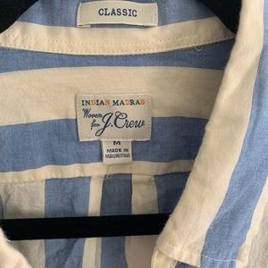 JCrew Men’s shirt sleeve striped shirt M